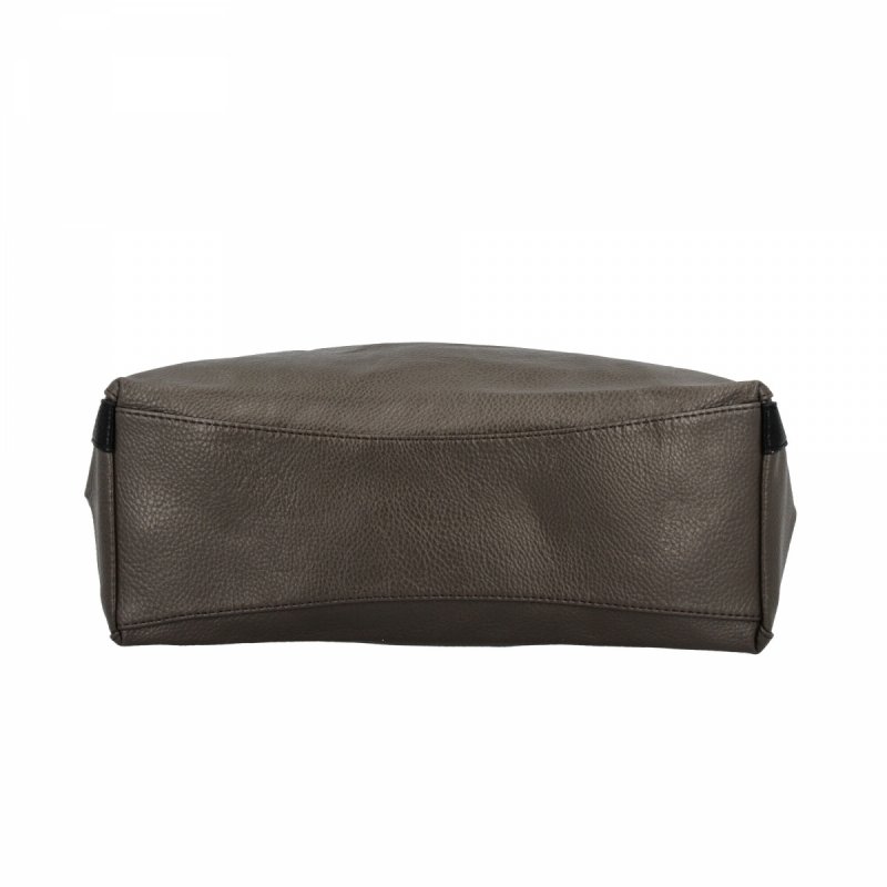 Duża Torebka Damska Shopper Bag firmy Hernan Szara/Czarna