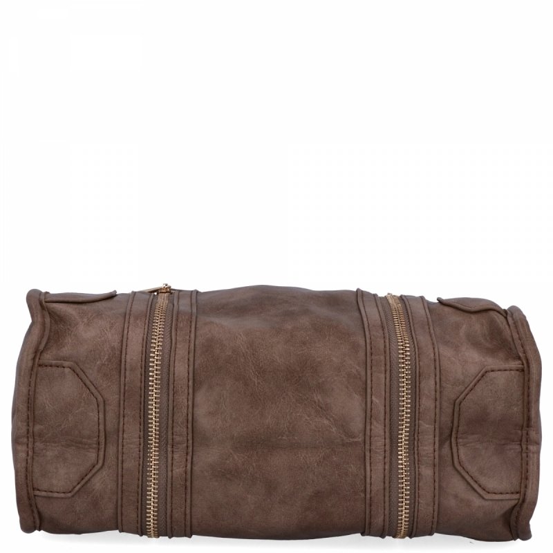 Torebka Damska w Stylu Vintage firmy Herisson Ciemno Beżowa