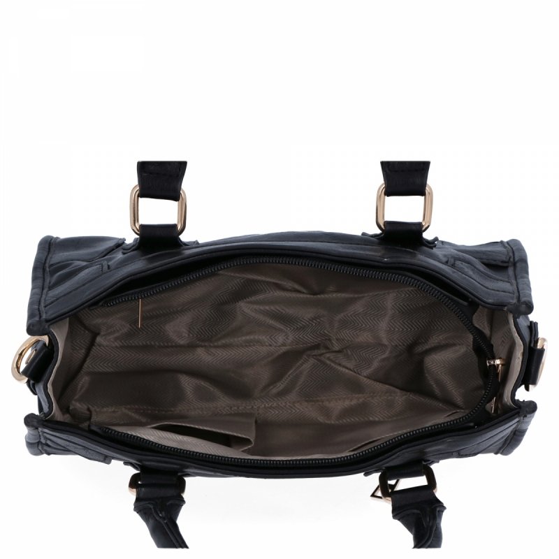 Torebka Damska w Stylu Vintage firmy Herisson Czarna