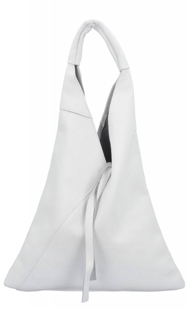 Torebka Skórzana Shopper Bag z Etui Biała