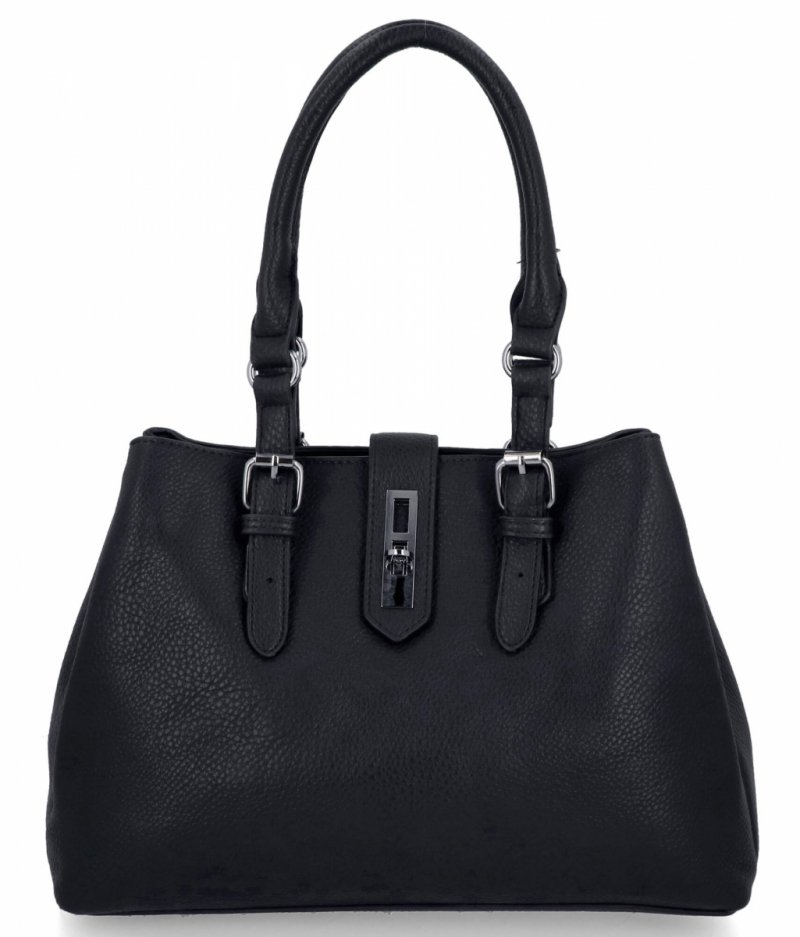 Klasyczna Torebka Damska 3 Komory firmy Herisson Czarna