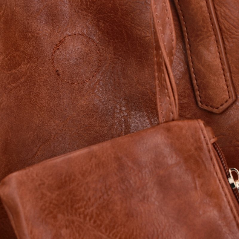 Torebka Damska Shopper Bag XXL firmy Herisson Brązowa