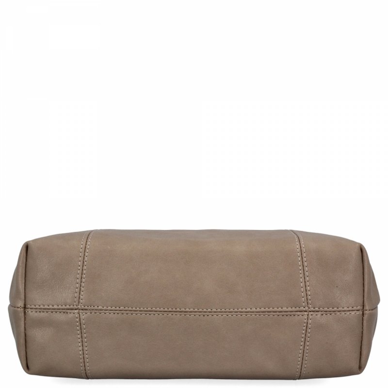 Klasyczna Torebka Damska firmy Herisson Ciemno Beżowa