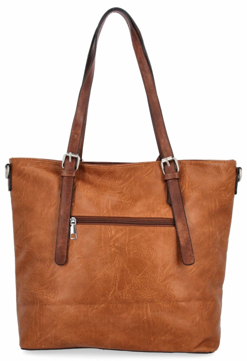 Uniwersalna Torebka Damska Shopper Bag XL firmy Hernan Ruda/Brązowa