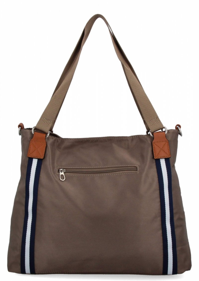 Torebka Damska typu Shopper Bag firmy Hernan Ciemno Ziemista