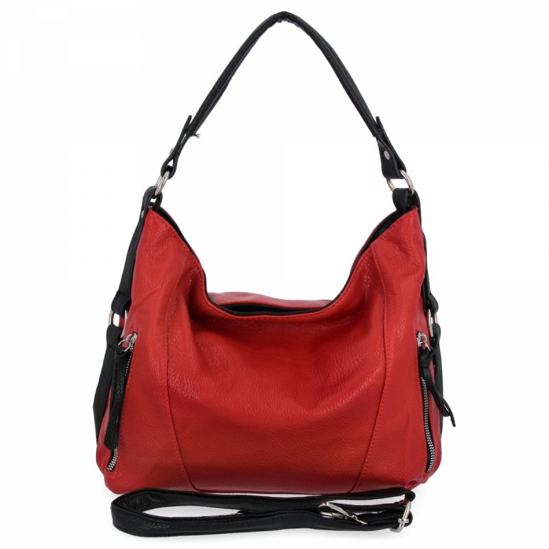 Miejska Torebka Damska firmy Hernan HB0187 Czerwona/Czarna