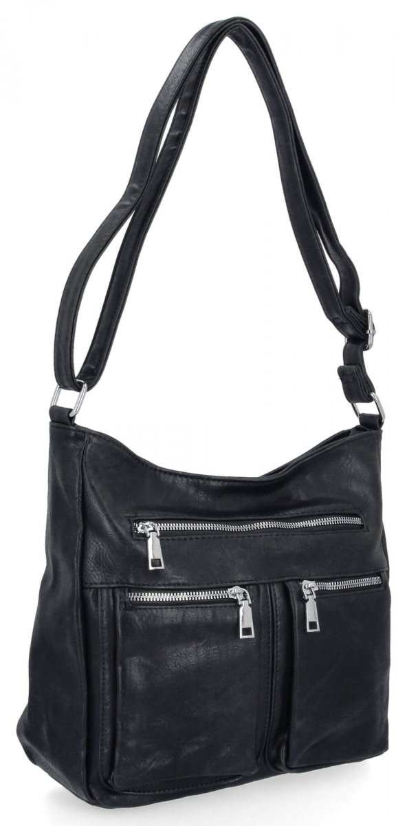 Miejska Torebka Damska Listonoszka firmy Herisson Czarna