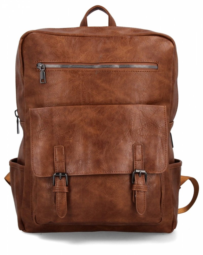 Stylowy Plecak Damski Vintage firmy Herisson Rudy