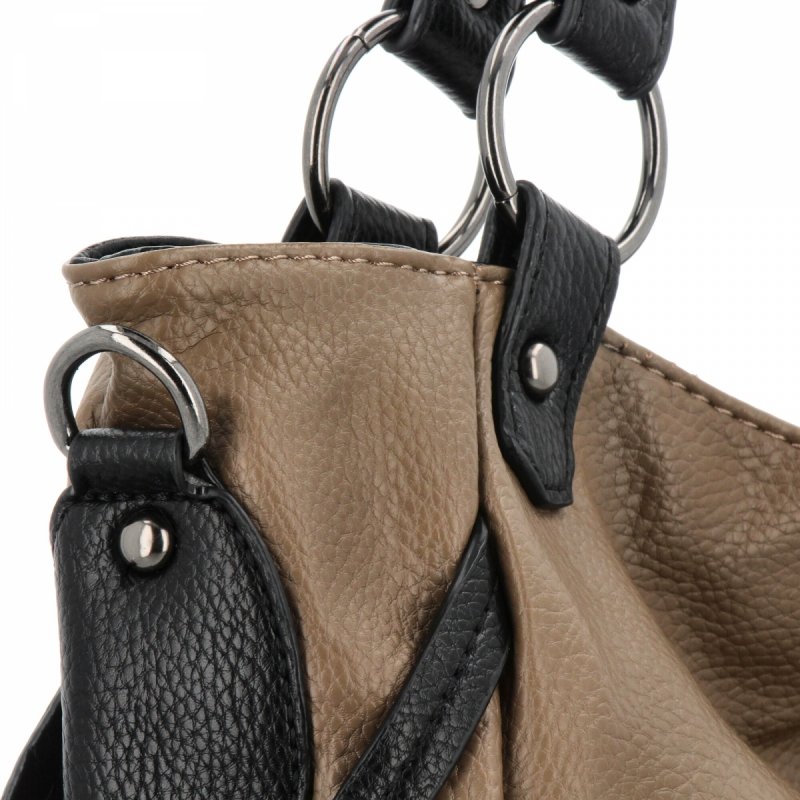 Uniwersalna Torebka Damska XL firmy Hernan HB982 Ziemista/Czarna