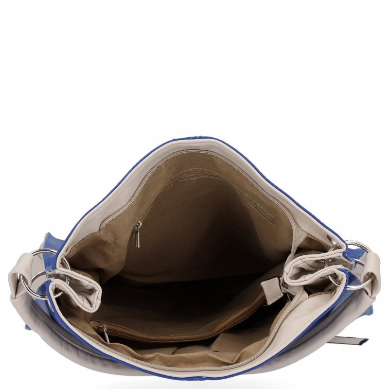 Uniwersalne Torebki Damskie Shopper XL firmy Hernan Kobaltowa
