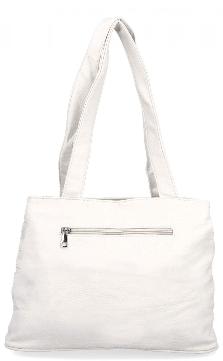 Torebka Damska typu Shopper Bag firmy Hernan Biała