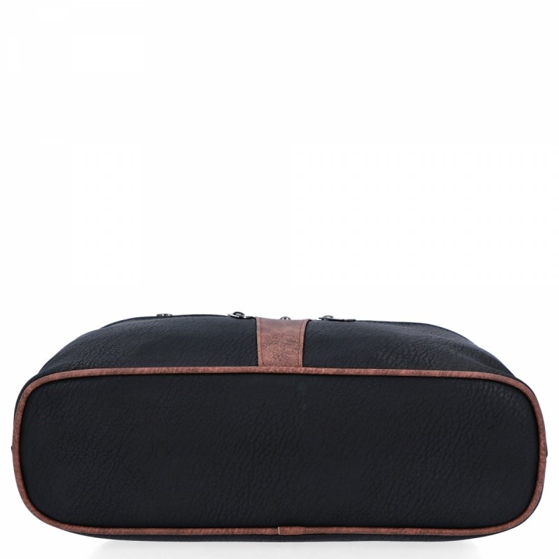 Torebka Damska typu Shopper Bag firmy Hernan Czarna/Szara