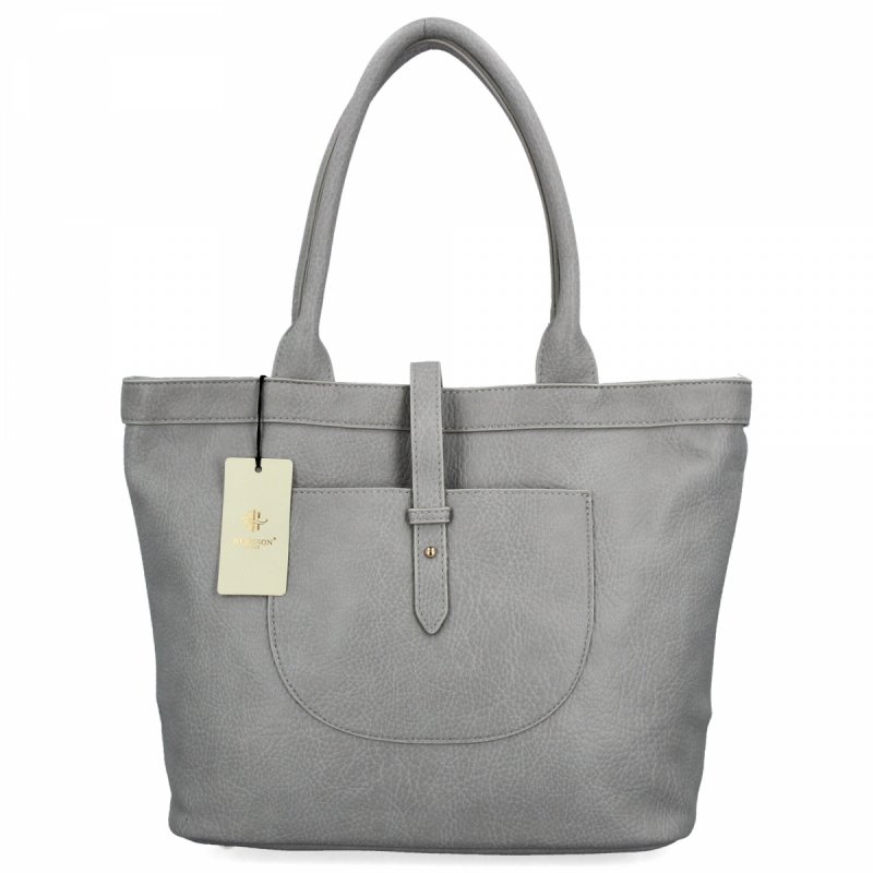 Torebka Damska XL typu Shopper Bag firmy Herisson Jasno Szara