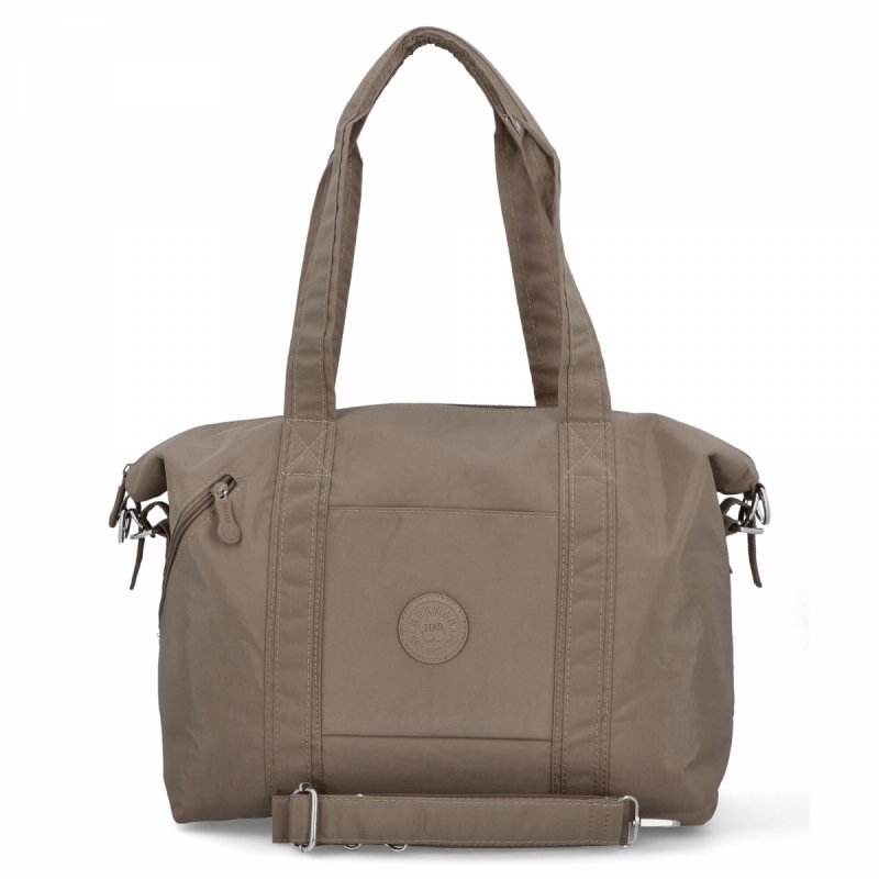 Torebka Damska XL typu Shopper Bag firmy Hernan Ciemno Beżowa