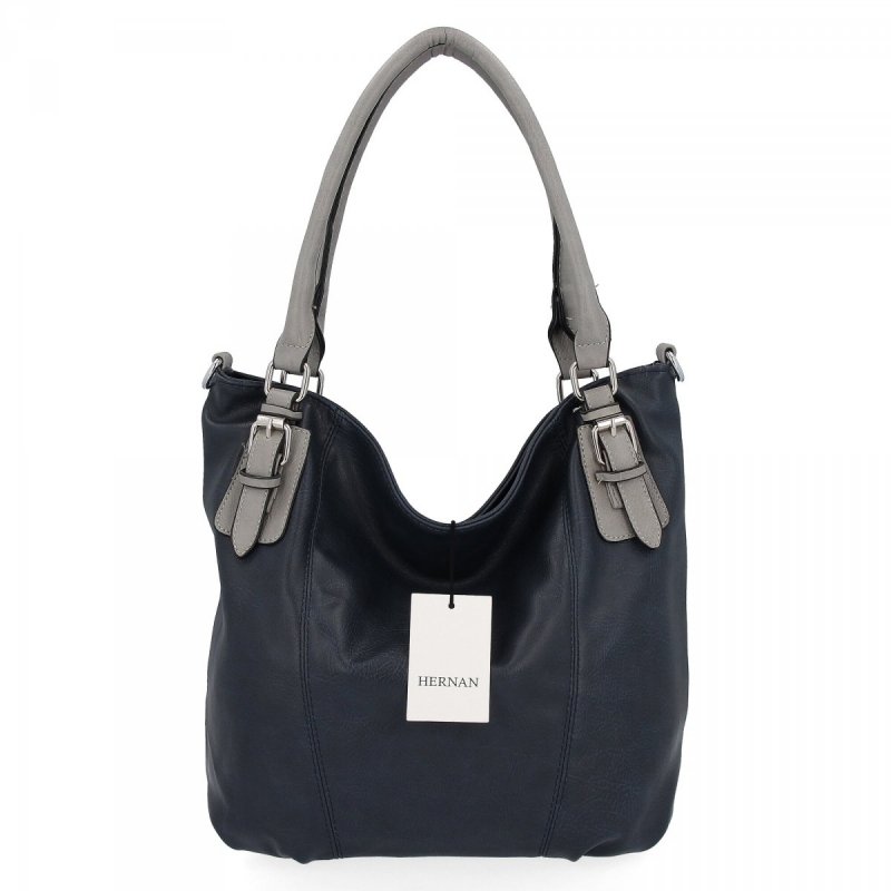 Torebka Damska Shopper Bag XL firmy Hernan Granatowa
