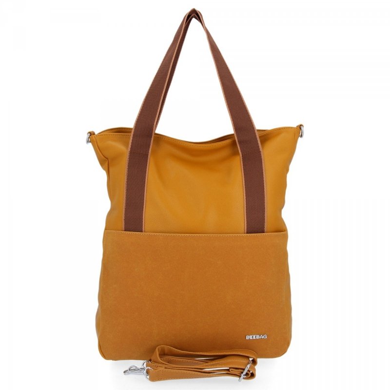 Uniwersalne Torebki Damskie Shopper Bag firmy Bee Bag Żółta