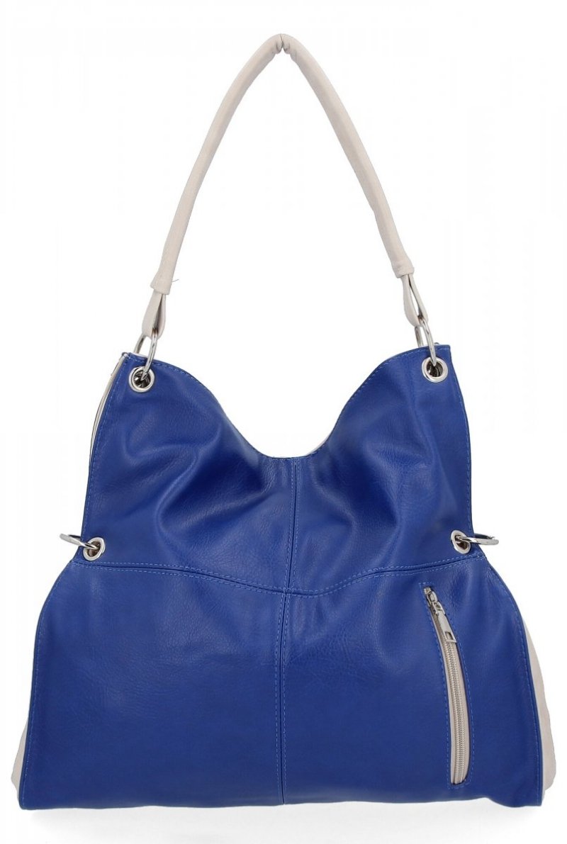 Uniwersalne Torebki Damskie Shopper XL firmy Hernan Kobaltowa