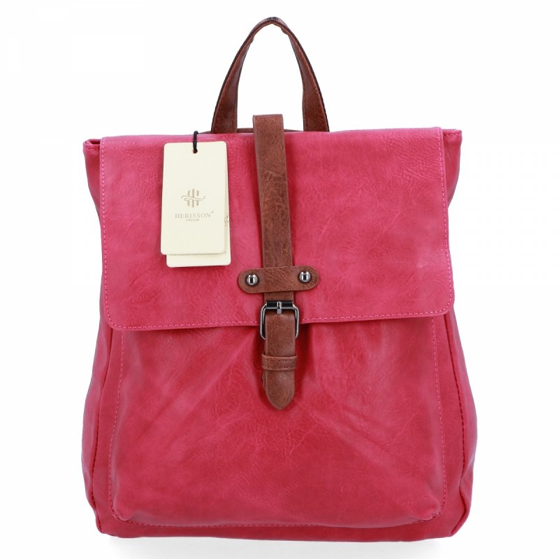 Plecak Damski VIntage firmy Herisson Fuksjowy