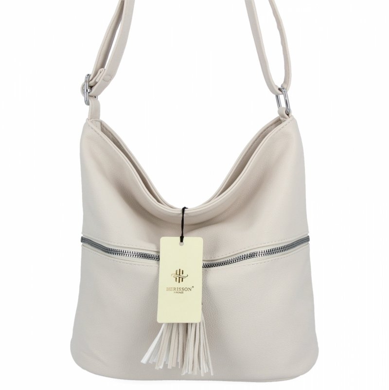 Uniwersalna Torebka Damska Listonoszka firmy Herisson Beżowa