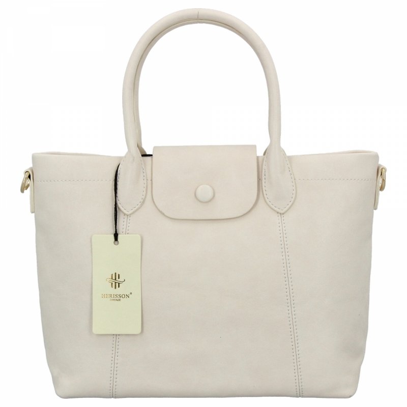 Klasyczna Torebka Damska firmy Herisson Beżowa