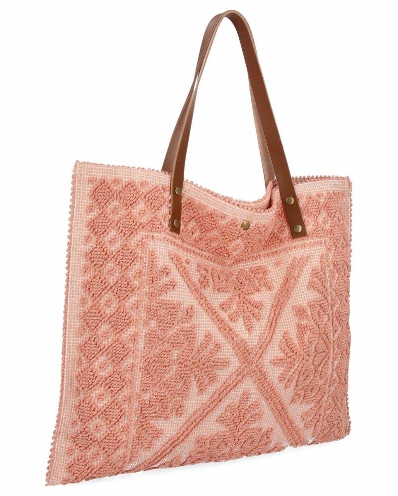 Modna Torebka Shopper Bag Pudrowy Róż