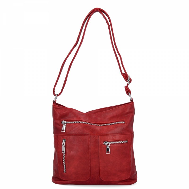 Miejska Torebka Listonoszka firmy Herisson  Ciemno Czerwona