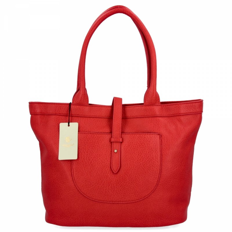 Torebka Damska XL typu Shopper Bag firmy Herisson Czerwona
