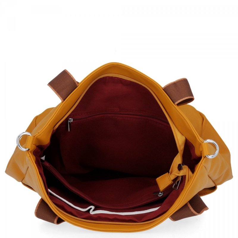 Uniwersalne Torebki Damskie Shopper Bag firmy Bee Bag Żółta