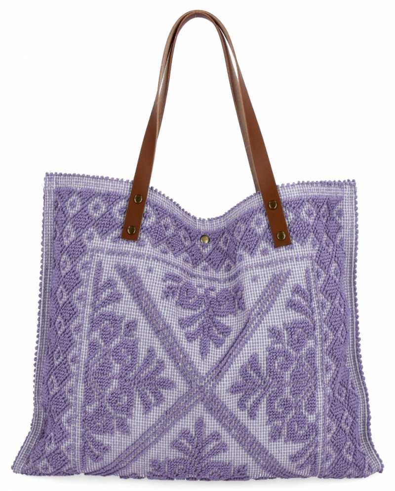 Modna Torebka Shopper Bag  Jasno Fioletowa