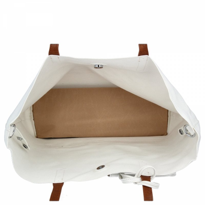 Torebka Damska Shopper Bag XXL firmy Herisson Biała