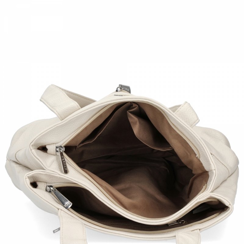 Torebka Damska typu Shopper Bag firmy Hernan Beżowa