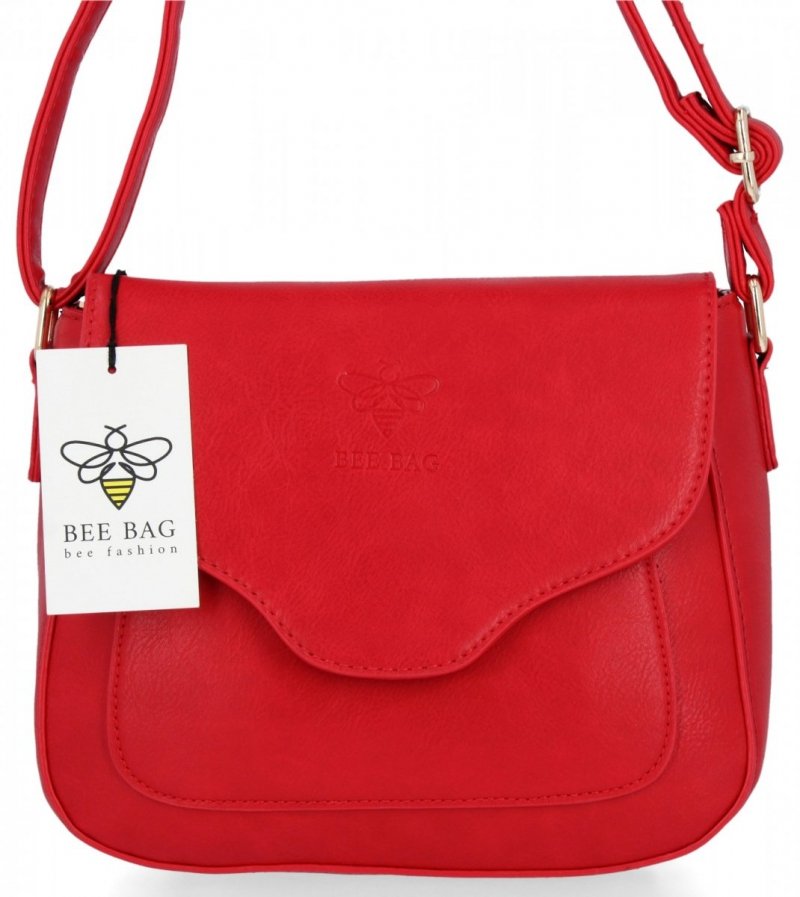 BEE BAG Torebka Damska Listonoszka Valentina Czerwona