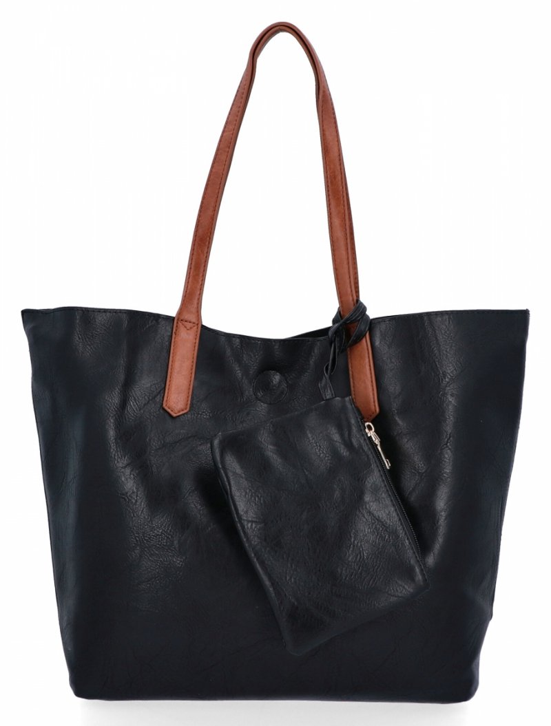 Torebka Damska Shopper Bag XXL firmy Herisson Czarna