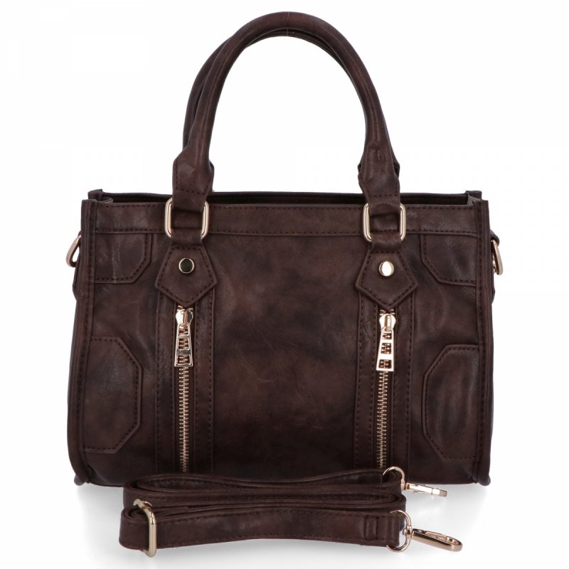 Torebka Damska w Stylu Vintage firmy Herisson Czekoladowa