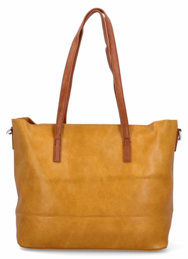 Duża Torebka Shopper Bag XL z Kosmetyczką firmy Herisson Żółta