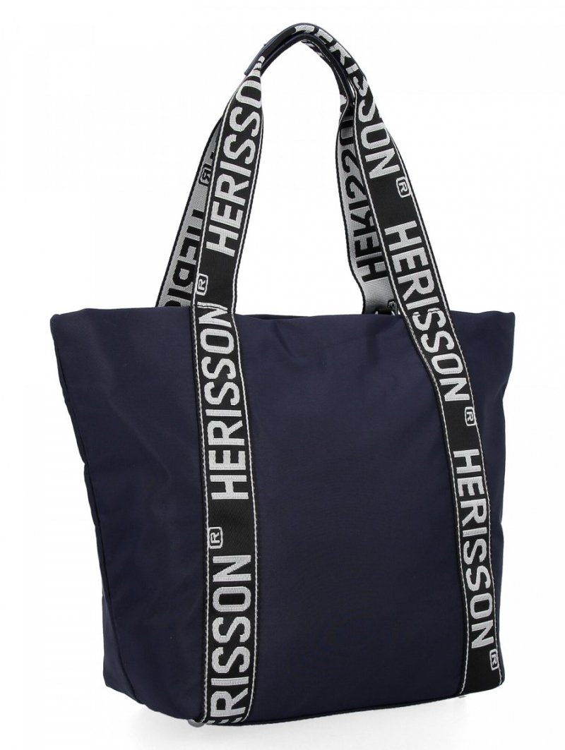 Modna Torebka Shopper Bag XL firmy Herisson Granatowa