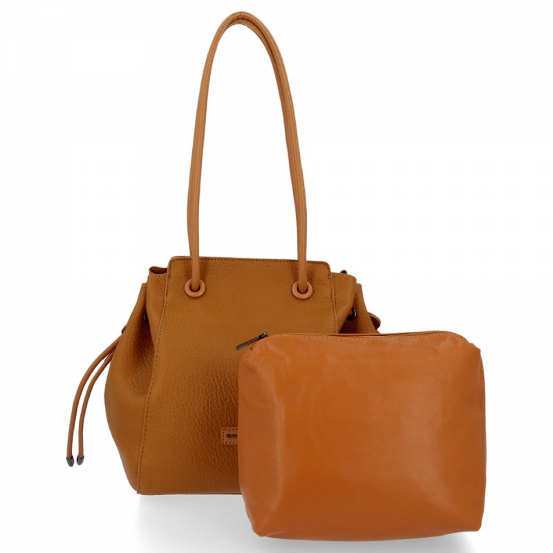 Miejska Torebka Damska Shopper Bag XL firmy David Jones Jasno Ruda