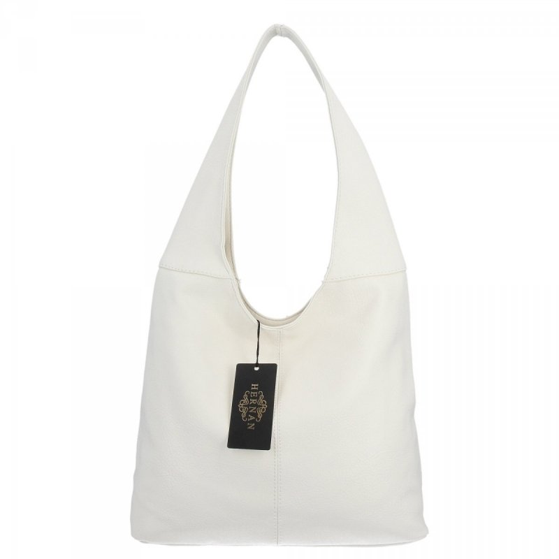 Uniwersalna Torebka Damska Shopper Bag firmy Hernan Biała