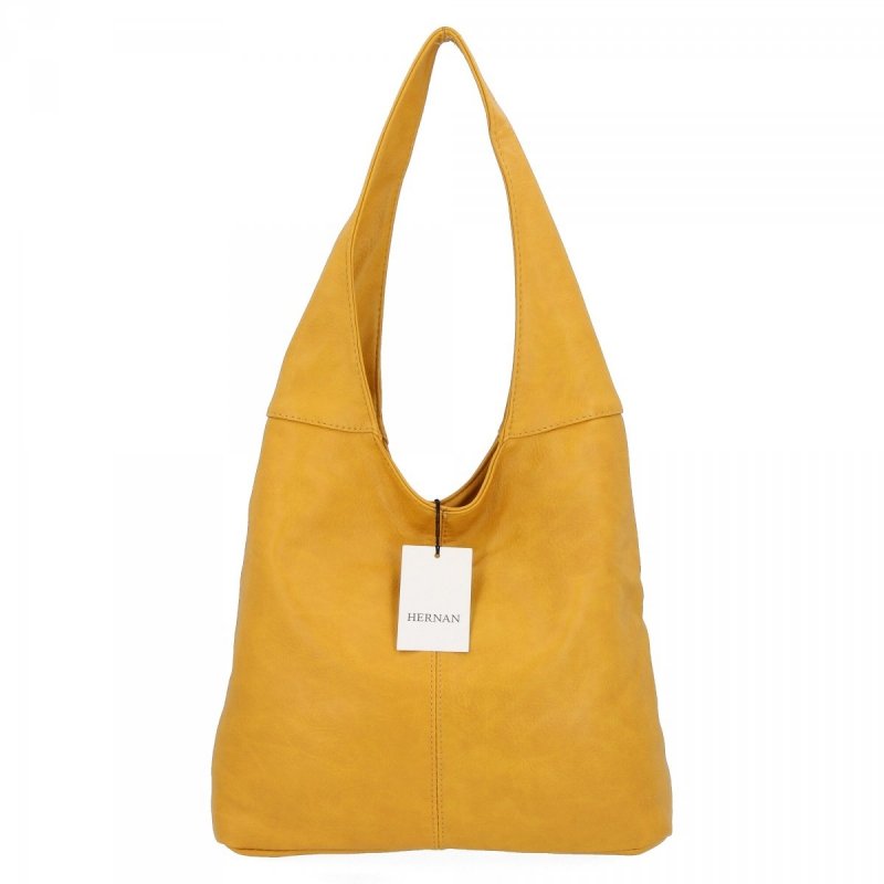 Uniwersalna Torebka Damska Shopper Bag firmy Hernan Żółta