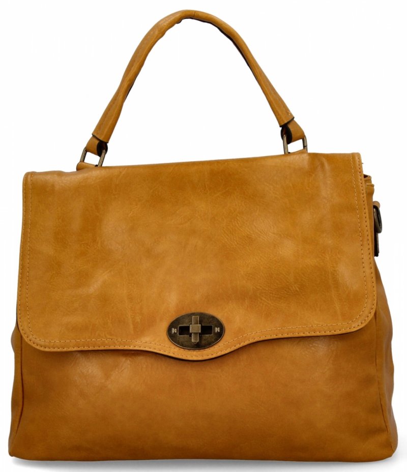 Torebka Damska w Stylu Vintage firmy Hernan Jasno Ruda