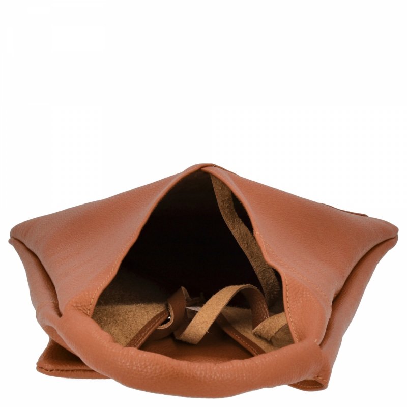 Torebka Skórzana Shopper Bag z Etui Ruda