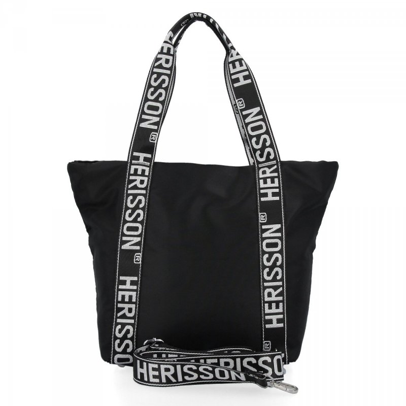 Modna Torebka Shopper Bag XL firmy Herisson Czarna