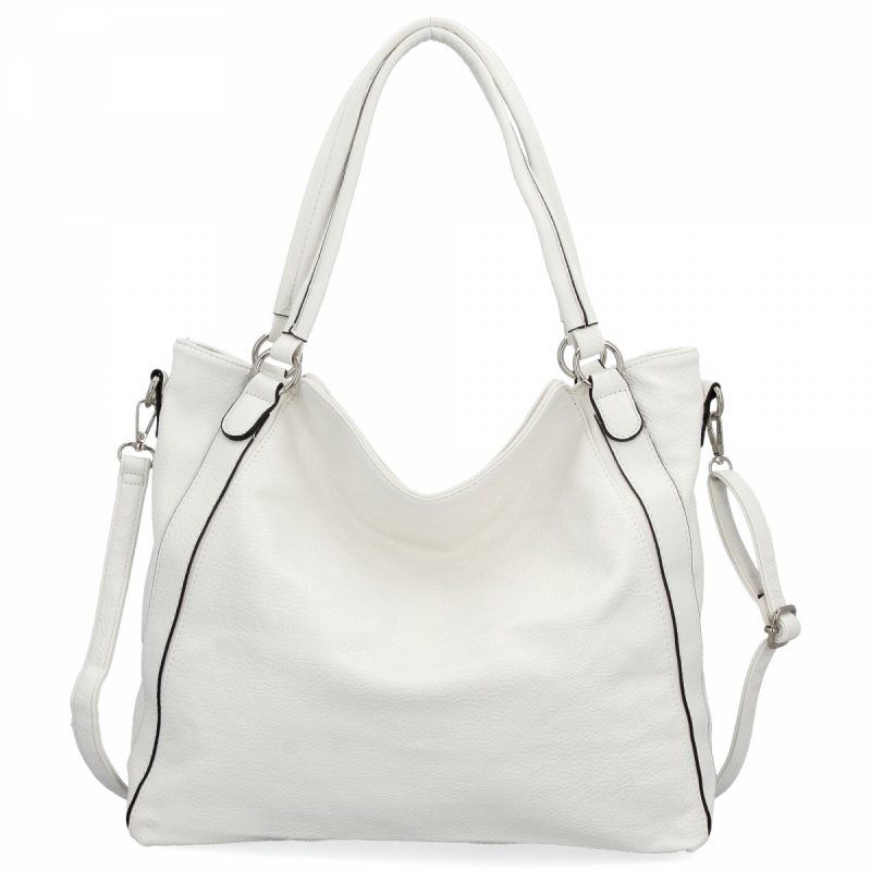 Torebka Damska Shopper Bag XL firmy Hernan HB0337 Biała