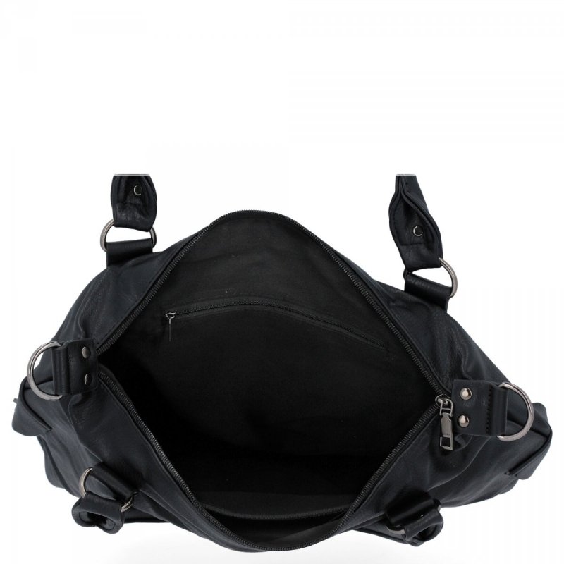 Duża Torebka Damska Shopper Bag XXL firmy Hernan Czarna