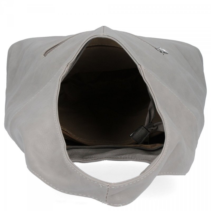 Uniwersalna Torebka Damska Shopper Bag firmy Hernan Jasno Szara
