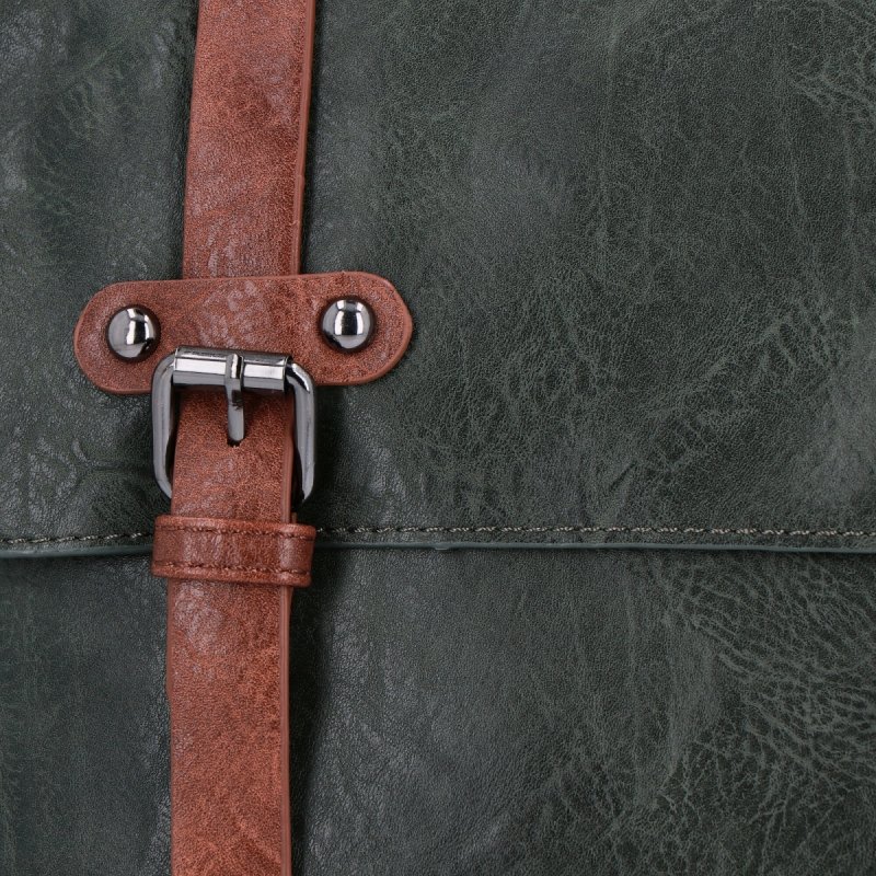 Stylowy Plecak Damski XL Vintage firmy Herisson Zielony