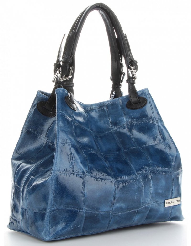 Torebka Skórzana Shopper Bag VITTORIA GOTTI Jeans