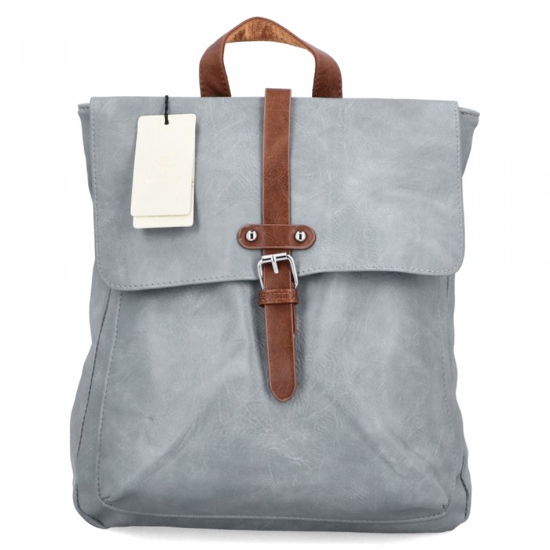 Plecak Damski w Stylu Vintage firmy Herisson Jasno Szary