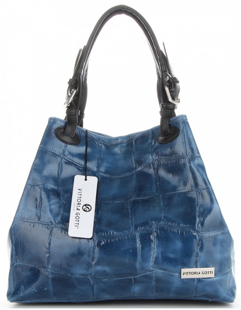 Torebka Skórzana Shopper Bag VITTORIA GOTTI Jeans