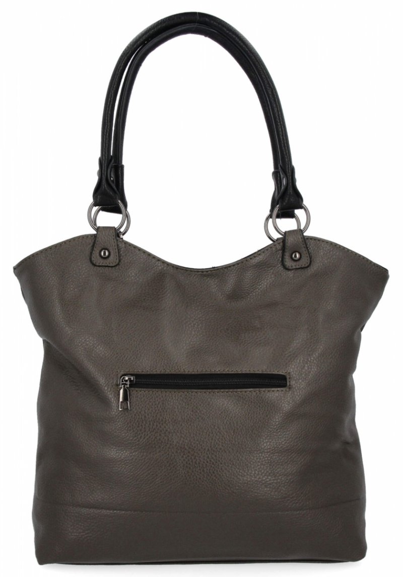 Torebka Damska Shopper Bag XL firmy Hernan Szara/Czarna